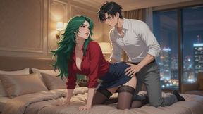 Impregnation Fantasy Stories #4: Secret Hotel Breeding with My Tall Coworker