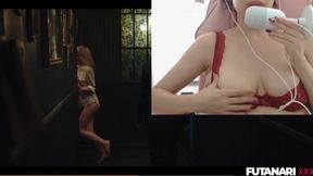 Futanari facefucked her into a crrampie cum covered mess