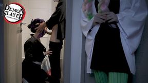 Mitsuri Spies How Tanjiro Fuckes Shinobu In The Toilet - Bella Hentaigirl