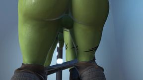 Futa Ork Standing Anal Train