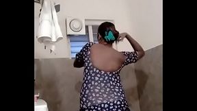 swathi naidu wearing dress after bath part-2