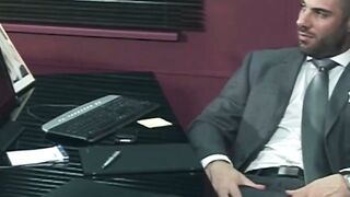 SUITED EXECUTIVE ALEX MARTE BURIES PABLO NUNEZ IN A ROOTING OFFICE Rampage!