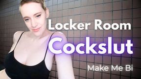 Locker Room Cockslut - Encouraged Bi Gym Cocksucking Fantasy, Short Haired Femdom