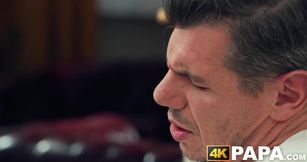 Beautiful Asandra Dewy lets an old meat nail her pussy