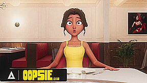 OOPSIE - Waitress Gets Mouth And Ass Filled With Cum During Service 3D CARTOON PORN