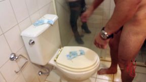 Shemale & strong woman piss on guy Curious guy takes lesson Lohanny Brandao & May