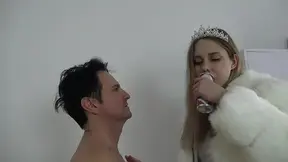 Tiara Tease: Grown Couple's Sensual Foreplay in Studio