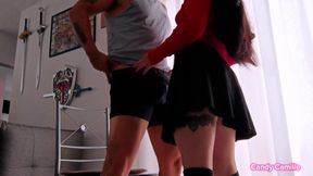 Stewardess in Tohsaka Cosplay Gets Fucked and Ends up with Her Vagina Full of Cum