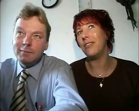 Incredible German BBW rents her hot pussy in a threesome fuck with her husband and a colleague