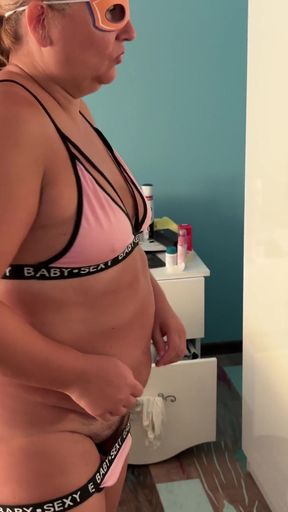 Zara Charm Solo Bedroom Strip Showing Tan Lines And Lingerie   Clip 1