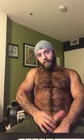 Hairy Lumberjack Shows Off his Cock ( No Cum )