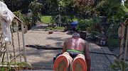 Huge load of cum after gym workout session