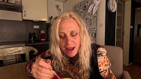 self fisted to orgasm at lunchtime