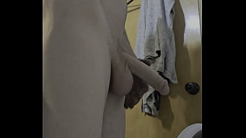 Rubing my cock in and out of the shower