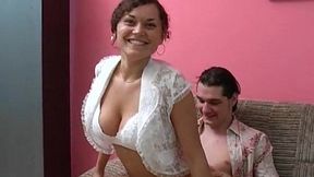 Passionate sex behind the door