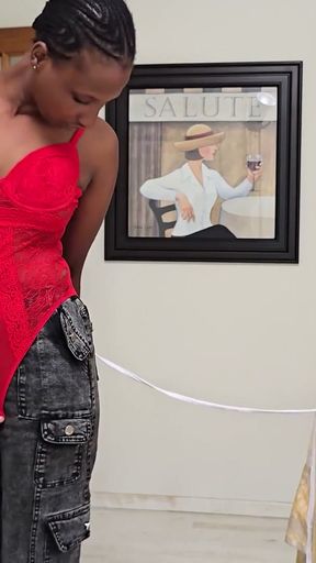 I fucked this cute EBONY AMATEUR so rough she forgot why she was even applying to college   Clip 1