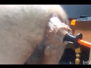 Deep dildo anal play wishing for a fist