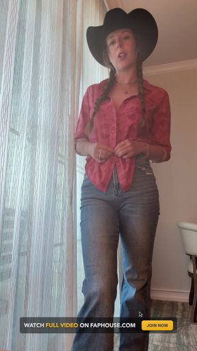 Sexy Cowgirl Gives You a JOI