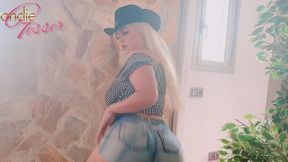 the cowboy girl wants to ride and have all your cum inside - blondie fesser