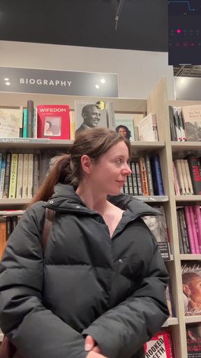 Shopping for Books with My Vibrator in! Hopefully I Don't Cum Too Loud!