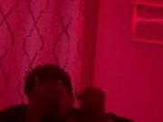 Black teen moans and jerks bbc till he busts a fat load