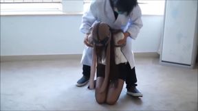 Chinese Girl In White Blouse & Black Skirt