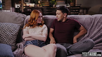 Petite redhead teen fucks big dick stepbro to get back at stepmom