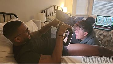 Behind the Scenes! Hollee Huntress Sucks Young BBC During Her Gaming Break!!
