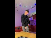 Skinny Boy Making A Huge Mess With His Thick Dick