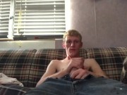 Twink  self sucking on the couch