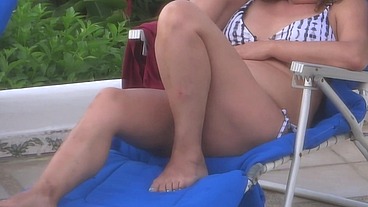 Full video of beautiful stepmother on the beach enjoying stepson for the first time