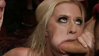 Blonde Gangbang Party Fuck