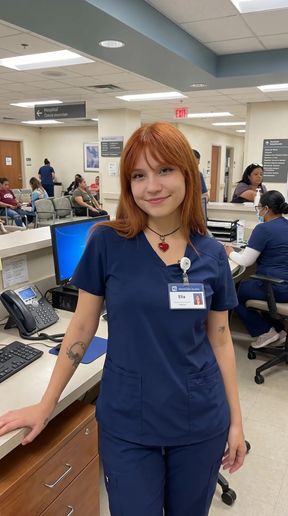 Nurse in office
