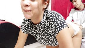 Stepmother Helps Stepson to Exercise He Loves to Have Sex with Her