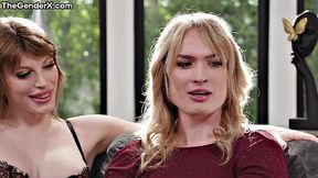 Cockhungry TS babes analbanged in threesome