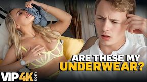 Blonde mature MILF almost comes when neighbor catches her in secret masturbation