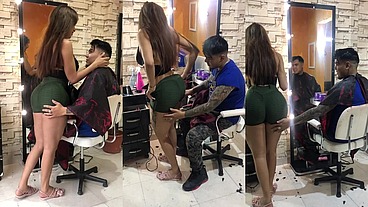 STYLIST FULFILLING THE SEXUAL DREAM OF HER PORN CLIENT