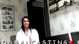 Brunette Babe with Big Dick Sucking & Riding His Slender Body