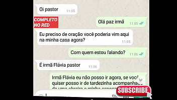 Esposa crente evang&eacute_lica trai o marido e pede ajuda ao pastor, s&oacute_ que ele acaba fodendo ela tambem