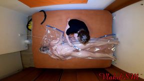 Breathplay in Vacuum Bag and Orgasm