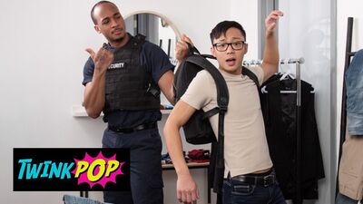 TWINKPOP - Security Guy Trent King Replaces Dane Jaxson's Butt Plug Toy With His Big Cock