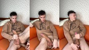horny twink s big dick jerk session