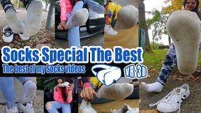 VR 3D 180 | The best of my socks clips in a video, sweaty dirty socks filmed up close