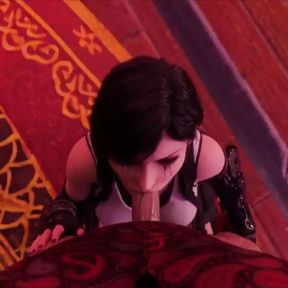 Tifa Deep Throating A Big Dick (POV Version)