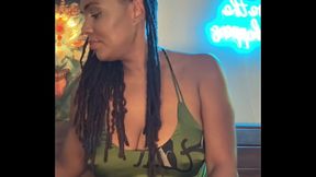 Homemade amateur Ebony Tarot Reader cums hard - Naked Divination episode 4