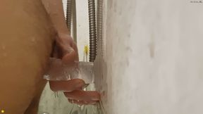 Sucking on My New Big Dildo and Trying to Fuck It!