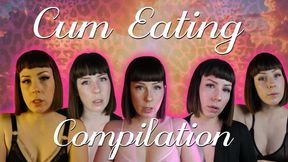 Cum Eating Compilation 1