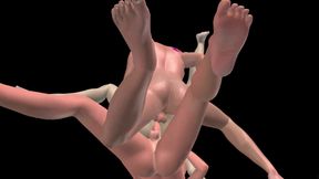 Animated Shemale Porn - Beautiful Shemale & Man Double Penetrating Girl Pussy & Ass