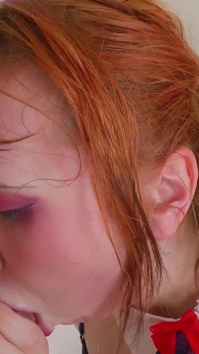 Ginger Cookie Wontherine Enjoys Rimming and Blowing Santa Toby Dick!