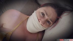 Lacey - Princess Leia in Bondage 4K ( BBW Bondage , Wrap Gagged , OTM gag , Star Wars Cosplay , Tape Gagged )